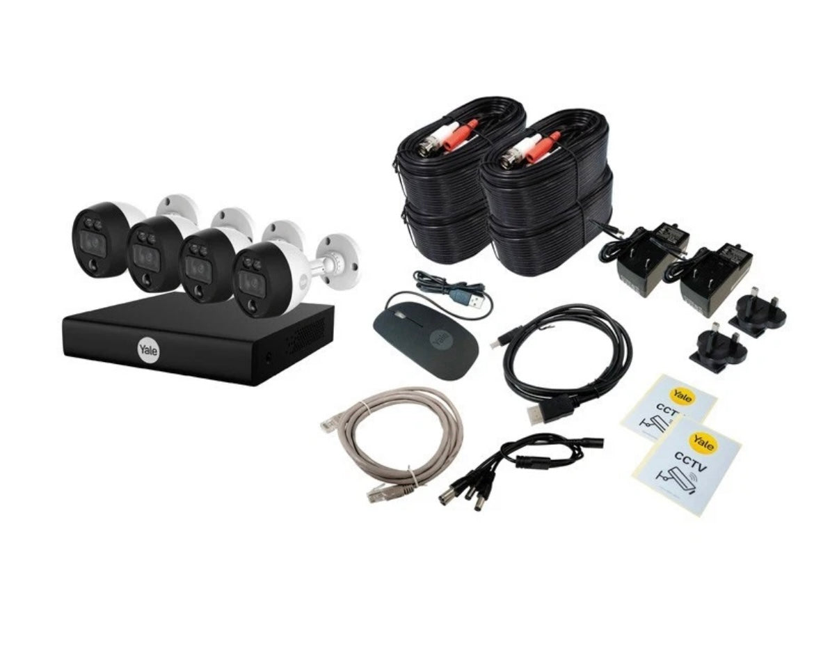 Yale Smart Motion 4 Camera CCTV Kit (1TB XVR, 8-Channel, 1080p)