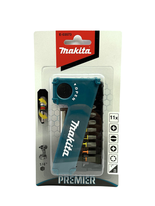 Makita Premier 11 Piece Impact Bit Set with Storage Case – E-03573 Made In Japan