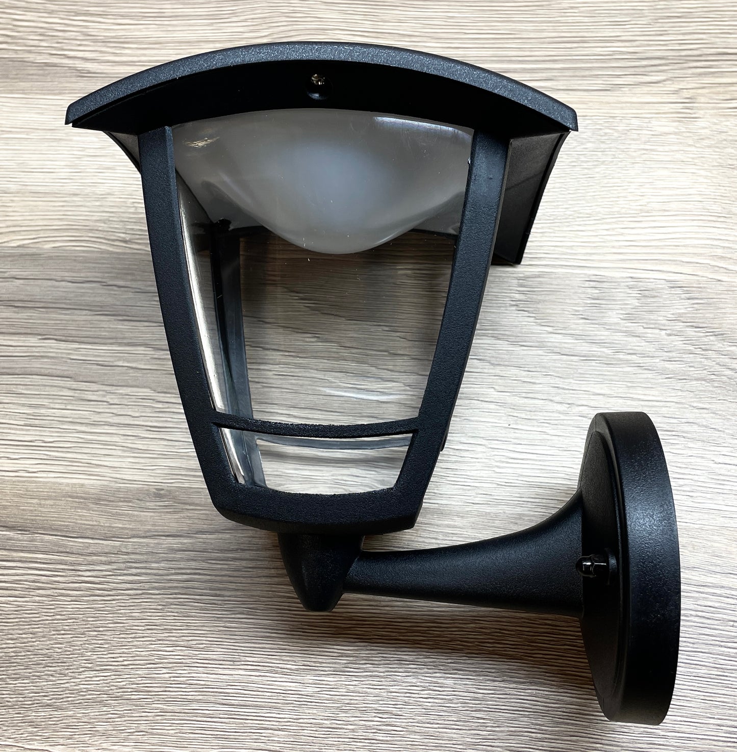 2 x Luceco LED Coach Lantern IP44 Black Outdoor Wall Light 4000K 8W 450lm Pair